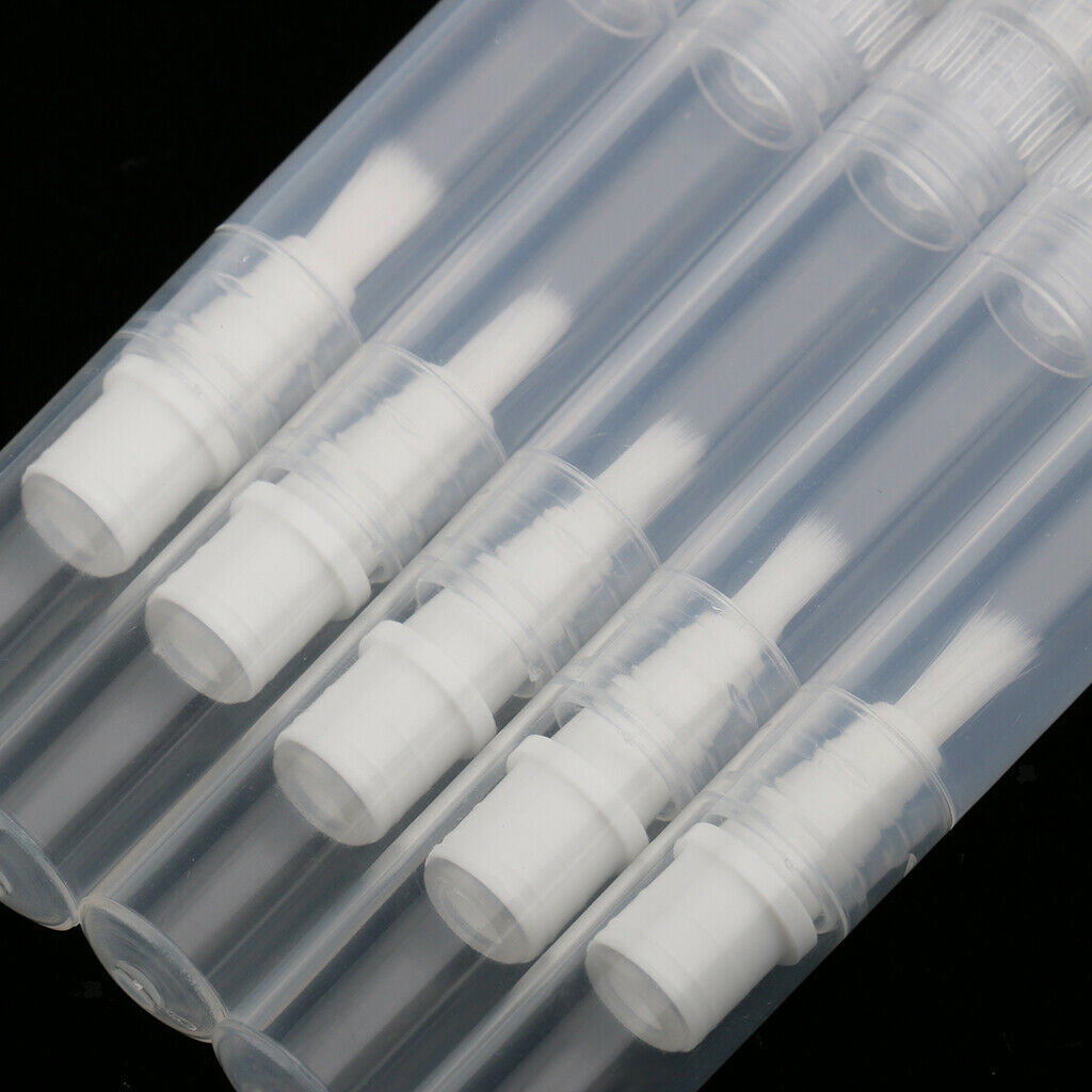 5 Pieces Cosmetic Clear Transparent 3ML Empty Twist Pen with Brush Travel