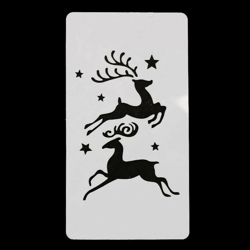 4pcs/set Christmas Santa Claus Coffee Milk Cake Cupcake Stencil Template M WLDF