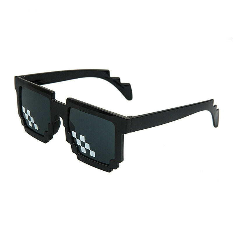 Men Women 8 Bit Coding Pixel Thug Life Mosaic Glasses Sunglasses Trendy Cool Ad