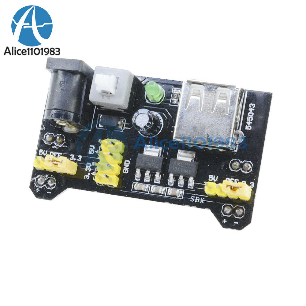 MB102 Breadboard Power Supply Module 3.3V 5V For Arduino  Solderless Breadboard
