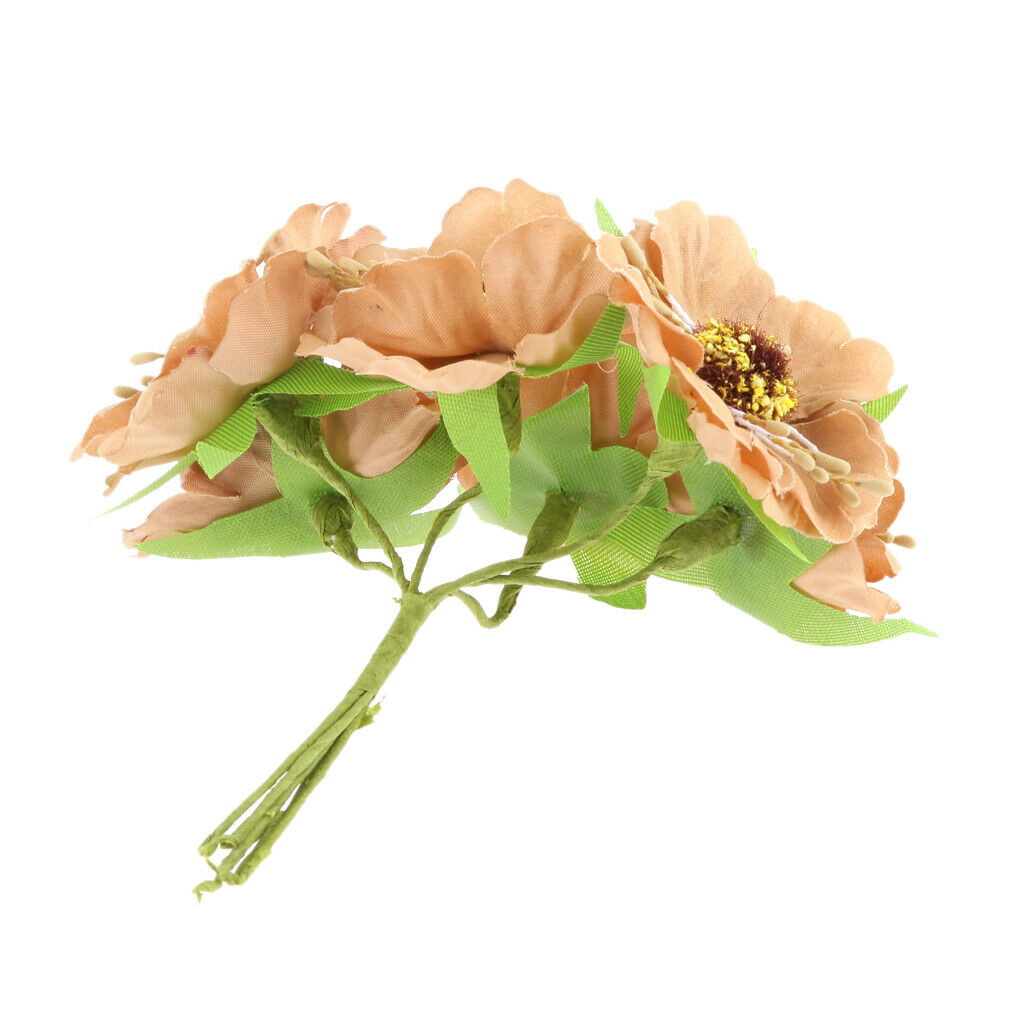 2x Artificial 60-Head Sunflowers Silk Flower Bouquet Home Cafe