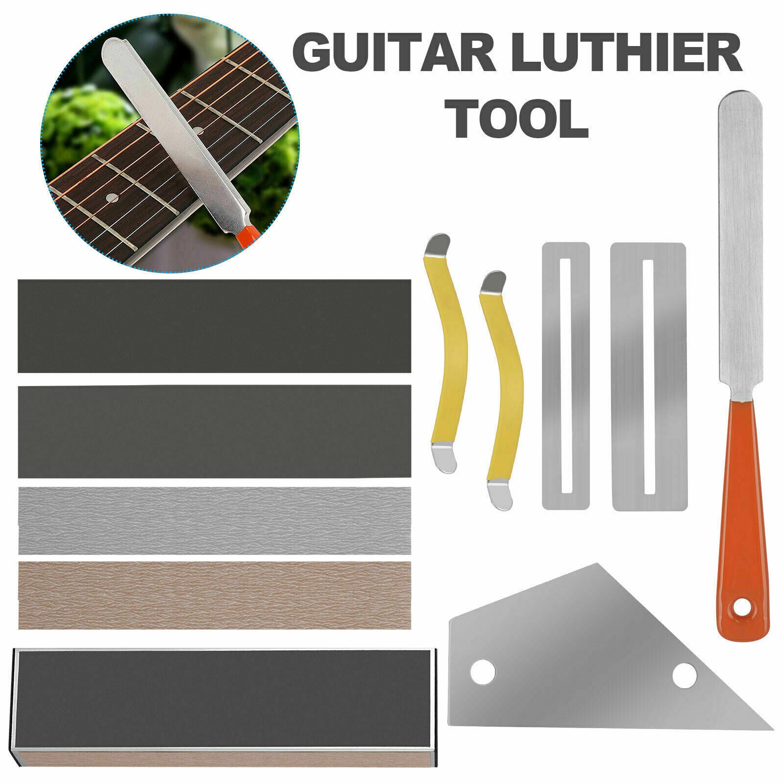Guitar File Fret Crowning Rocker Fingerboard Grinding Leveling Luthier Tool Kit