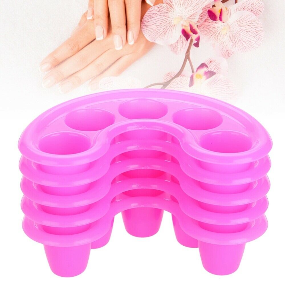 5pcs Nail Soaker Bowl Nail Art Tips Soakers Tray Polish Gel Treatment Remover