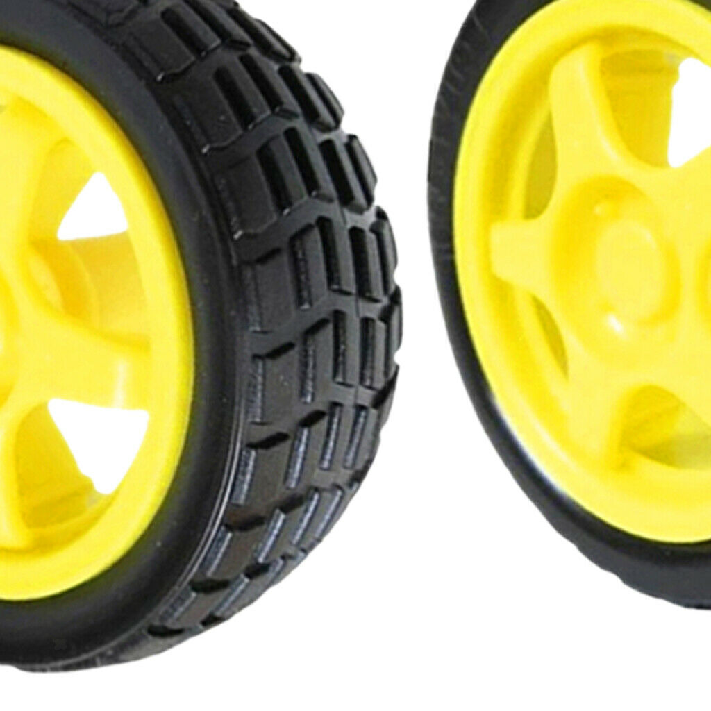 2 Piece Robot tire gear motor wheel smart small wheel tire The tire is made of