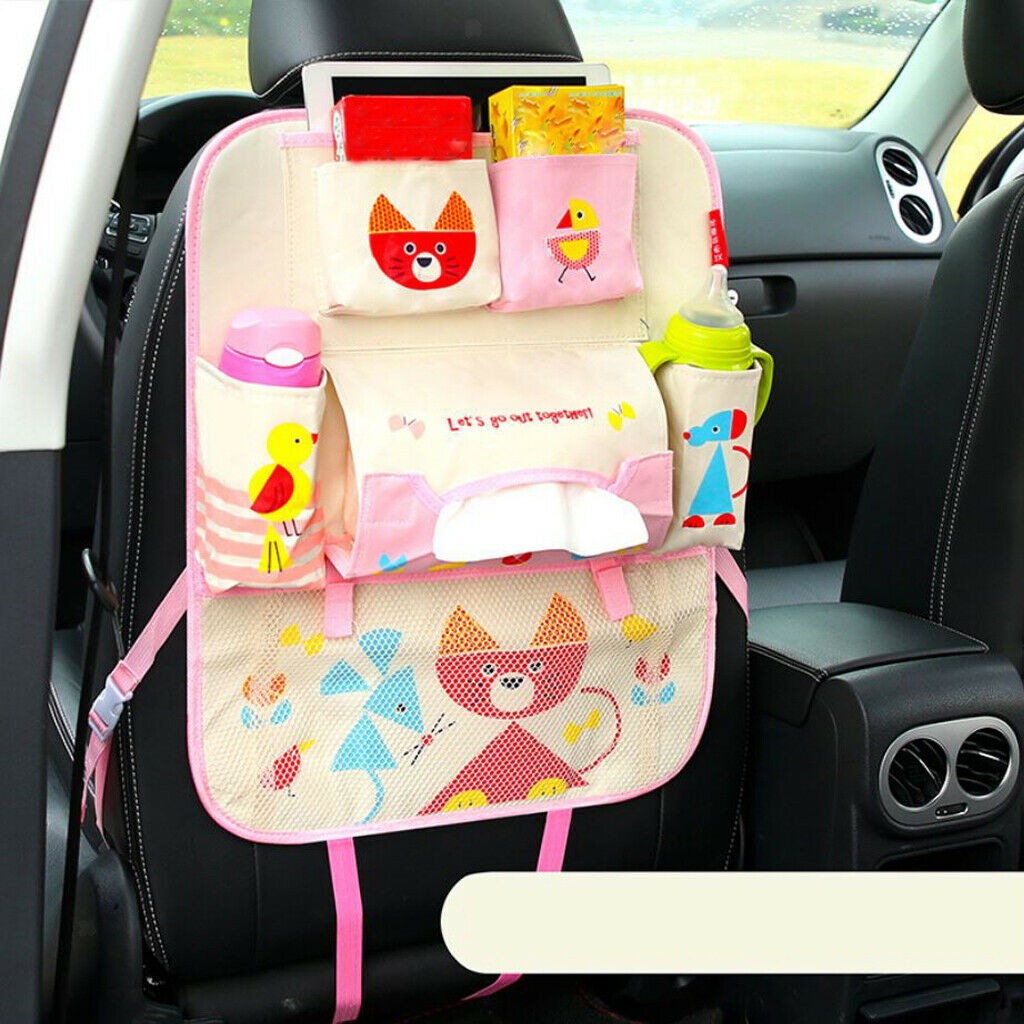 Cartoon Car Seat Back Multi-Pocket Storage Bag Organizer Cute style