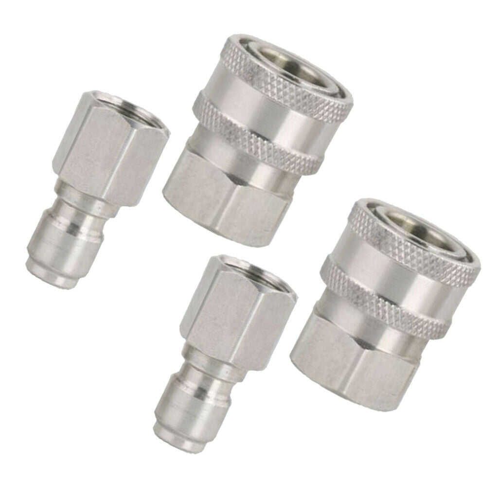 2Pcs Stainless Steel 3/8 Male Female   Combination Water Hose