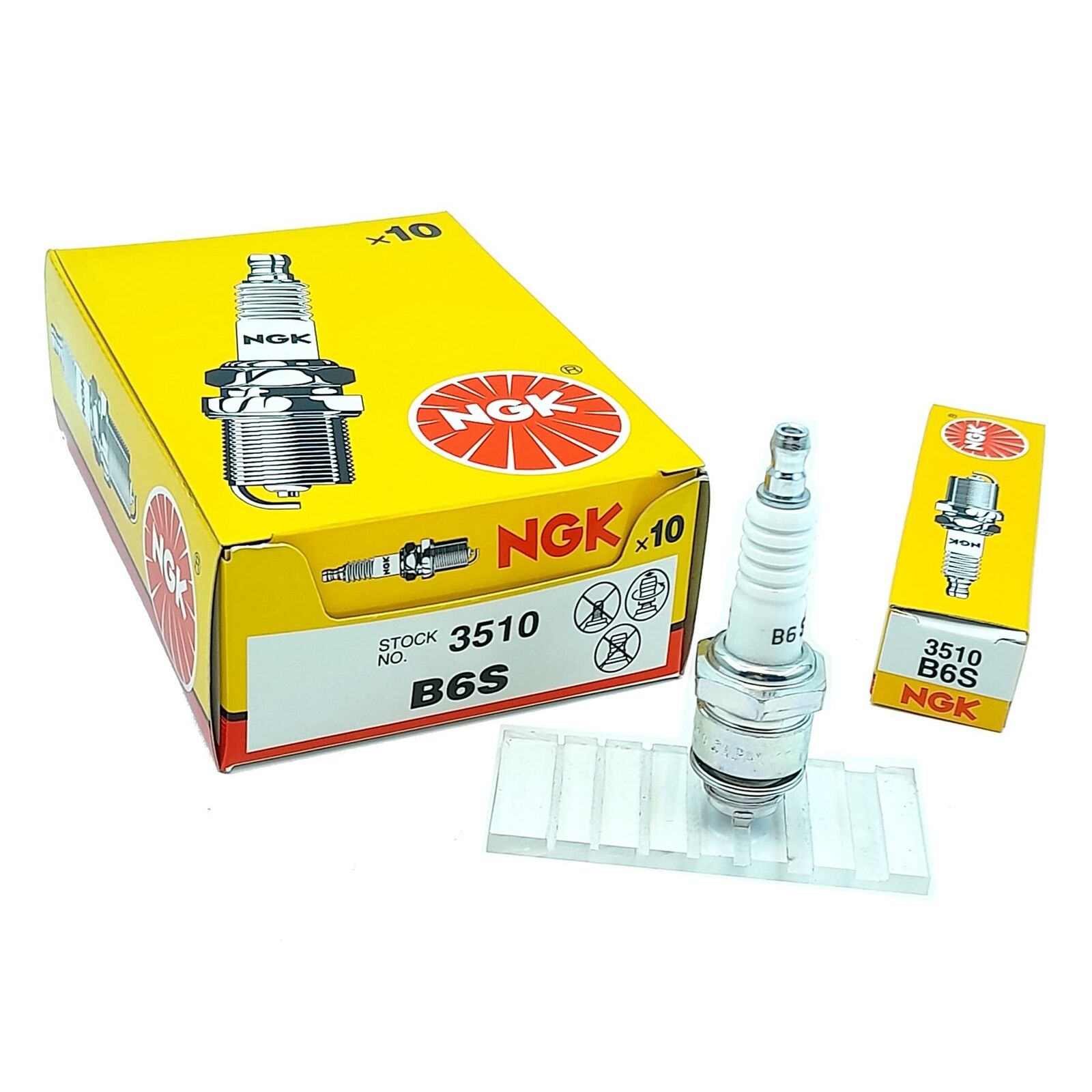 10x NGK B6S, Champion J6, J7, J8 Autolite 294 295 315 Bosch W7E W8E Spark Plugs