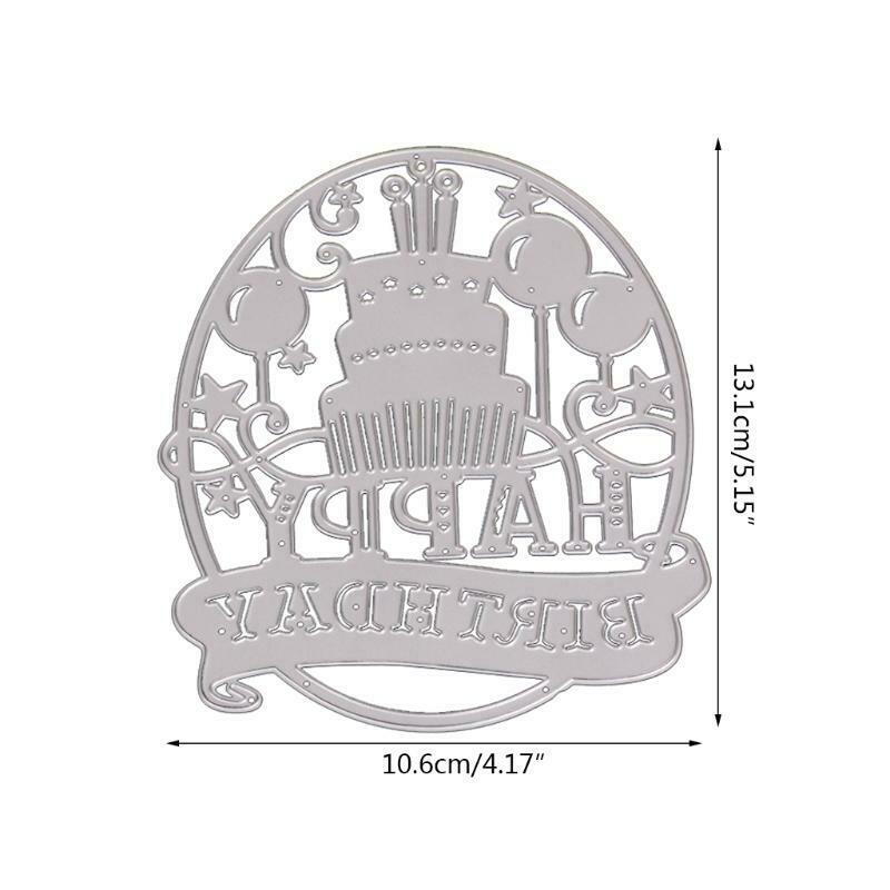 Happy Birthday Cake Metal Cutting Dies Stencil DIY Scrapbook Album Paper Card