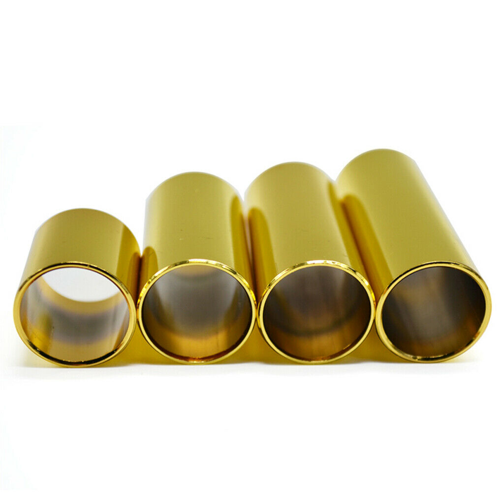 Set of 4 Stainless Steel Guitar Finger Protection Sleeve Slip Slides