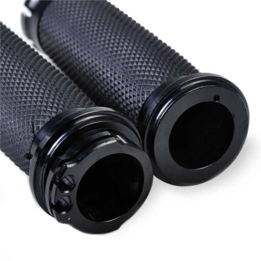 Pair 1" Motorcycle Handlebar End Hand Grips For Kawasaki Cruiser Chopper