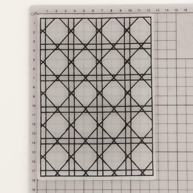Geometric Plastic Embossing Folder Stencil Template DIY Craft Making Scrapbook