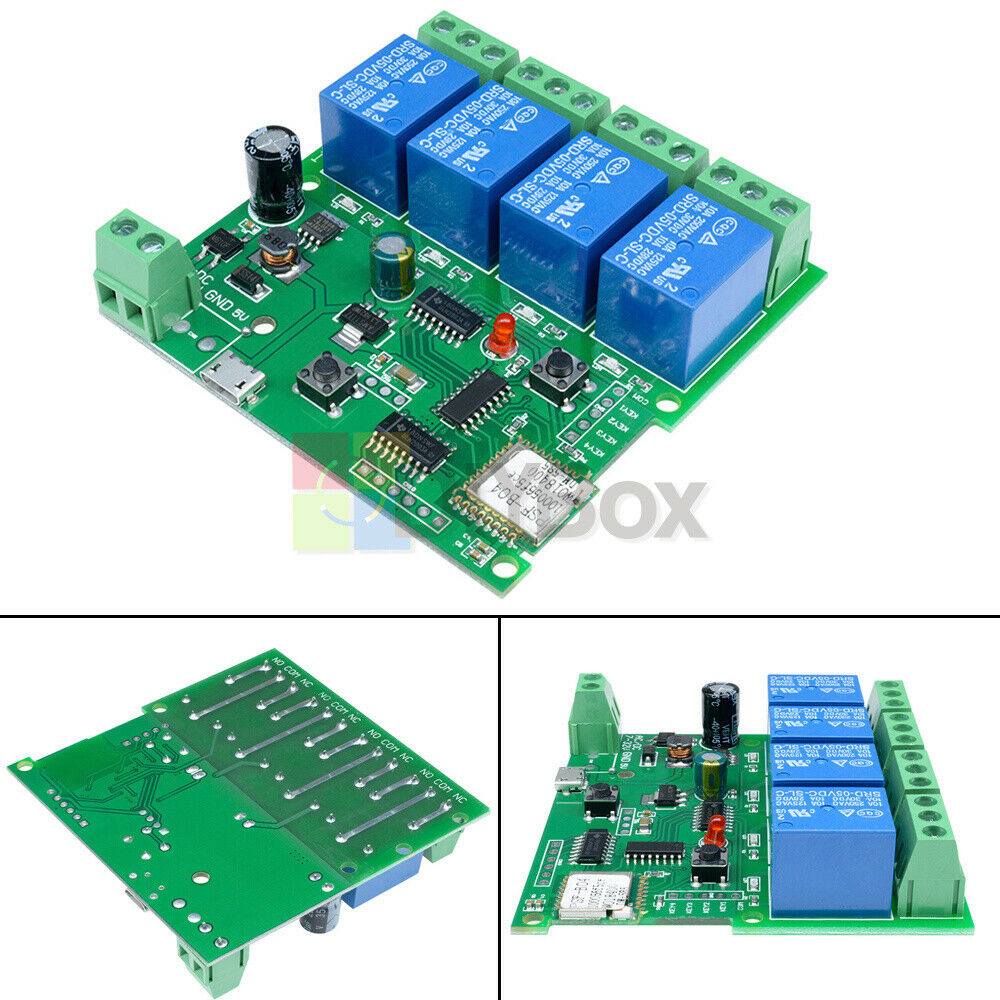 DC 5-32V 4 Channel WiFi Delay Relay Switch For IOS APP Remote Control Smart Home