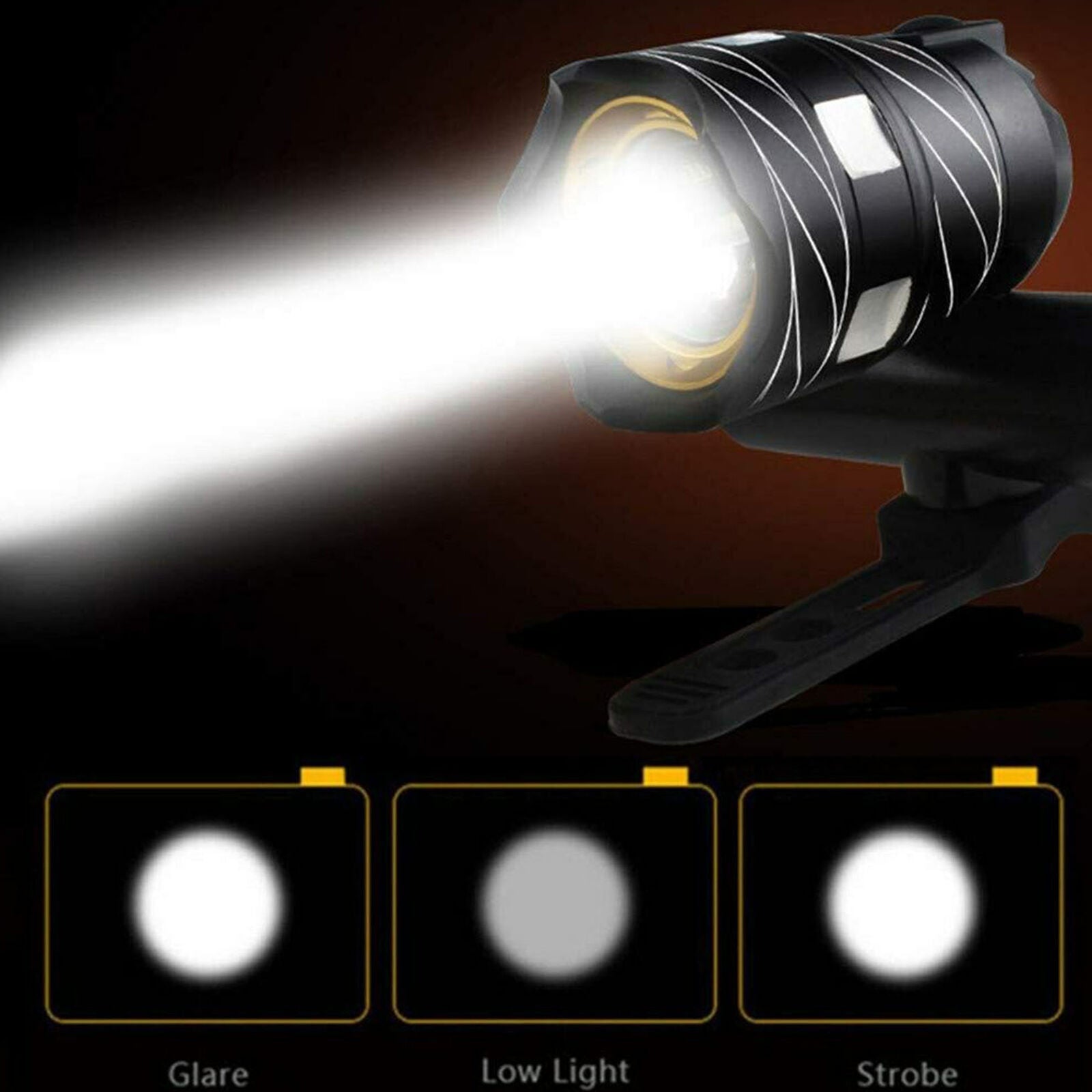 15000LM XM-L T6 LED MTB Bicycle Light Bike Front Headlight USB Rechargeable