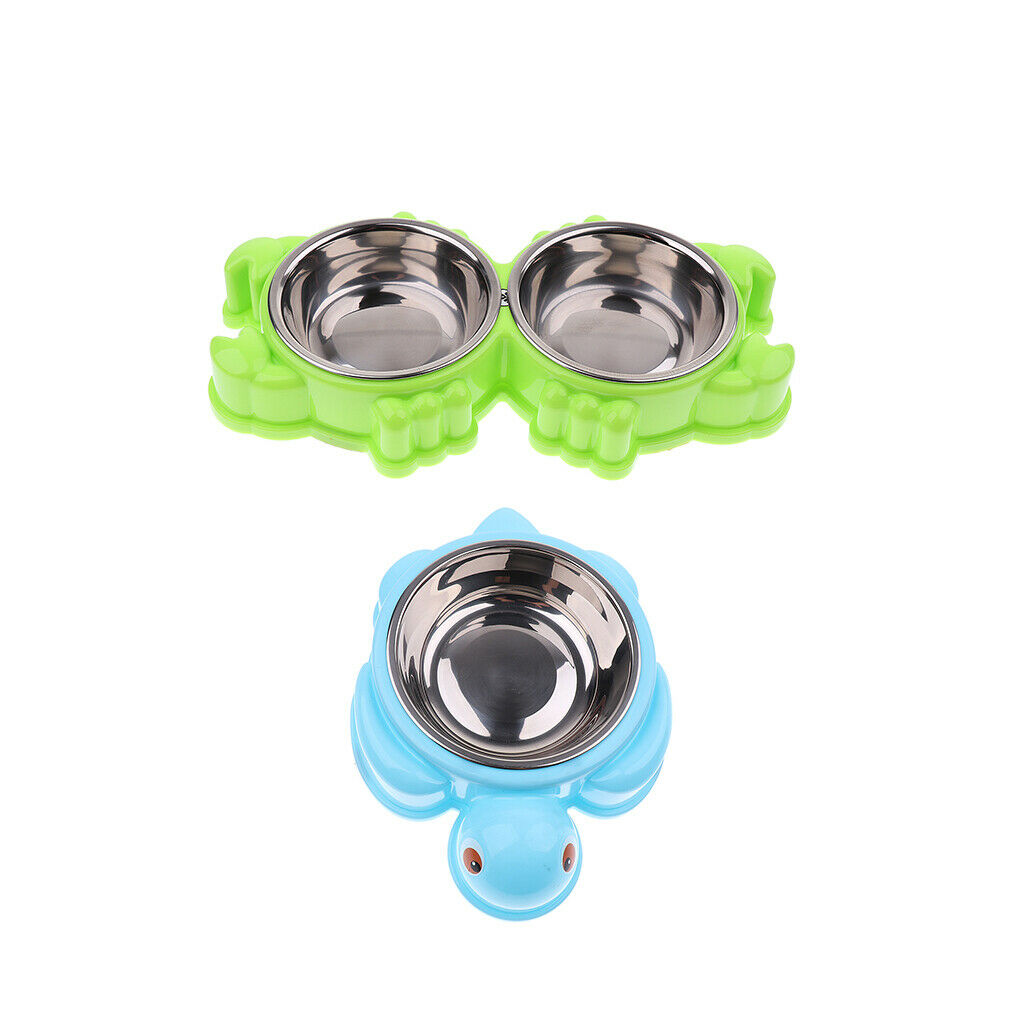 Cat Feeder Dog Anti Skid Bowl Feeding Bowl Dish Container Green Crab