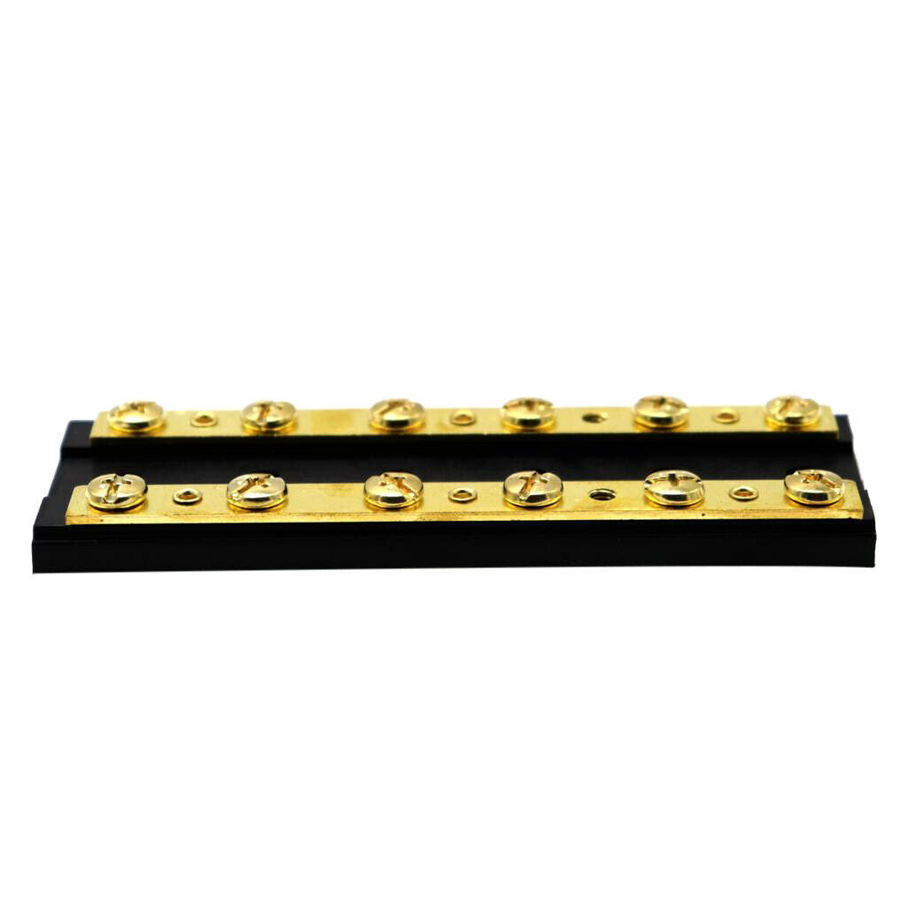 Boat Marine Terminal Block with Dual 6 Stud Bus Bars 8-32 Screw Terminals