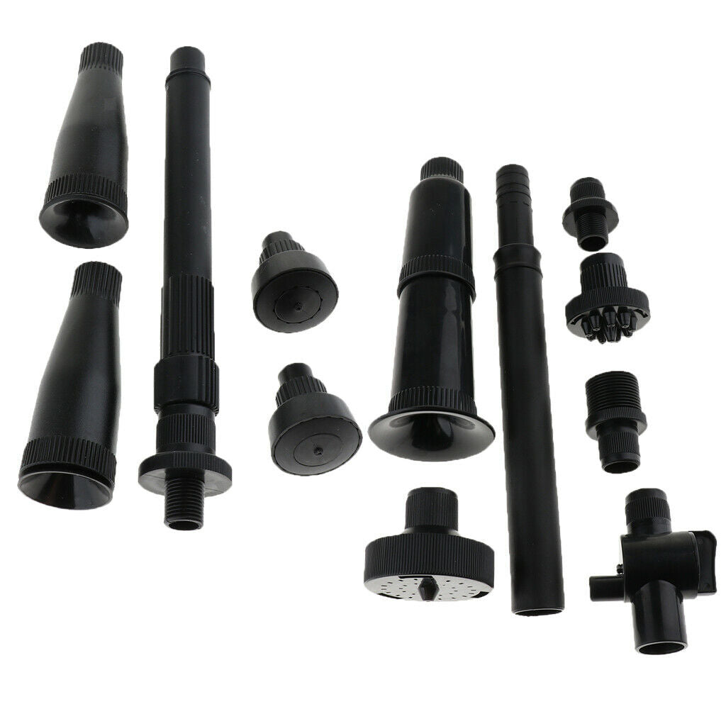 Aquarium   Tank Fountain Pond Submersible Water Pump Nozzle Head Kit S