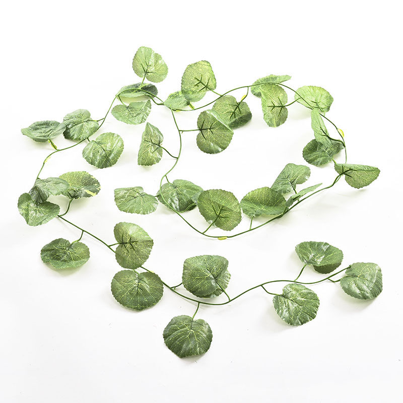 Artificial Plastic Begonia Leaf Garland Plants Vine Foliage Flower Home Decor.DD