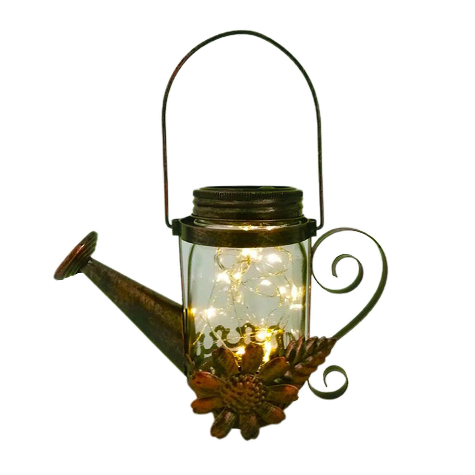 Solar Outdoor LED Watering Can Light Waterproof Yard Garden Lawn String Lamp