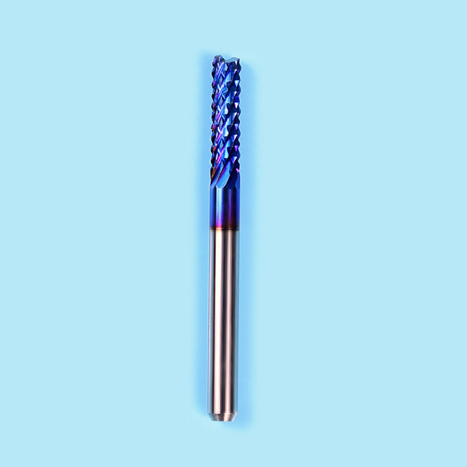 10Pcs Nano Blue Coat End Mill CNC Router Bits 0.8-3mm 1/8" PCB Engraving Cutter