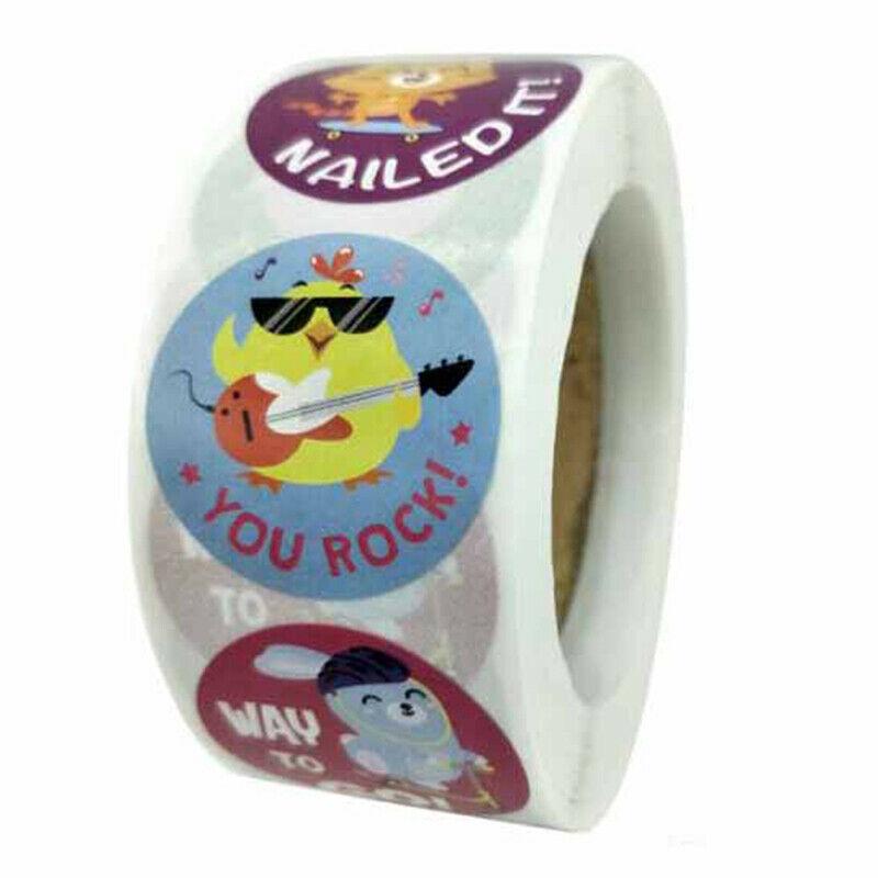 500pcs Reward Stickers Encouragement Labels Roll Animals Motivation Stick.l8