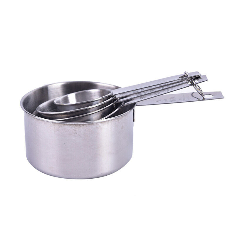 Stainless Steel Measuring Cups and Spoons Set Kitchen Baking Gadget ToolsBDAU