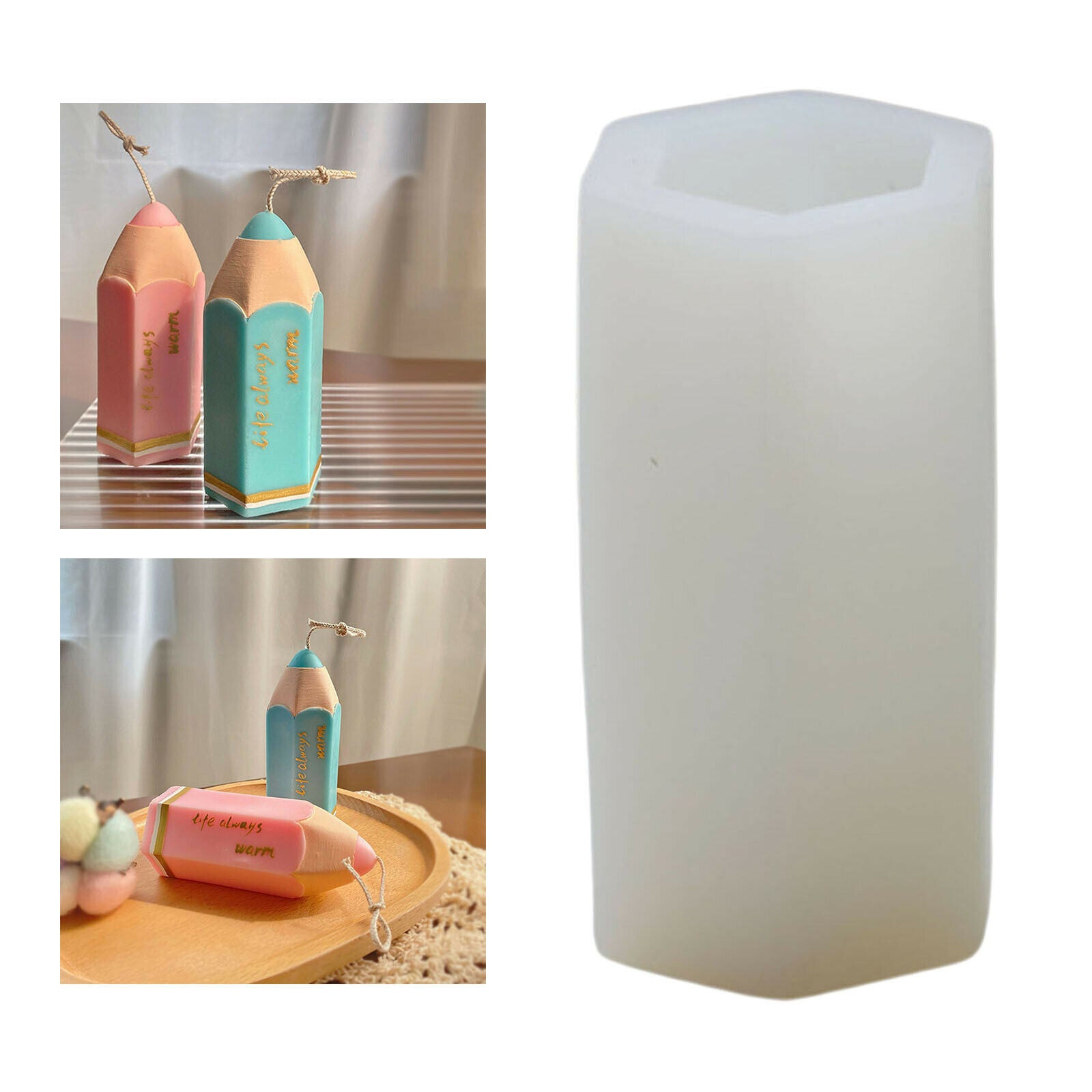 Silicone Pencil Candle Candle Mold Wax Mould Crafts Casting Epoxy Molds