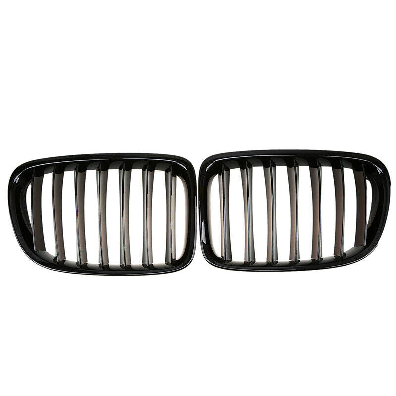 Black Front Bumper Kidney Grille Cover Fits For BMW E84 X1 Series 09 10-2015