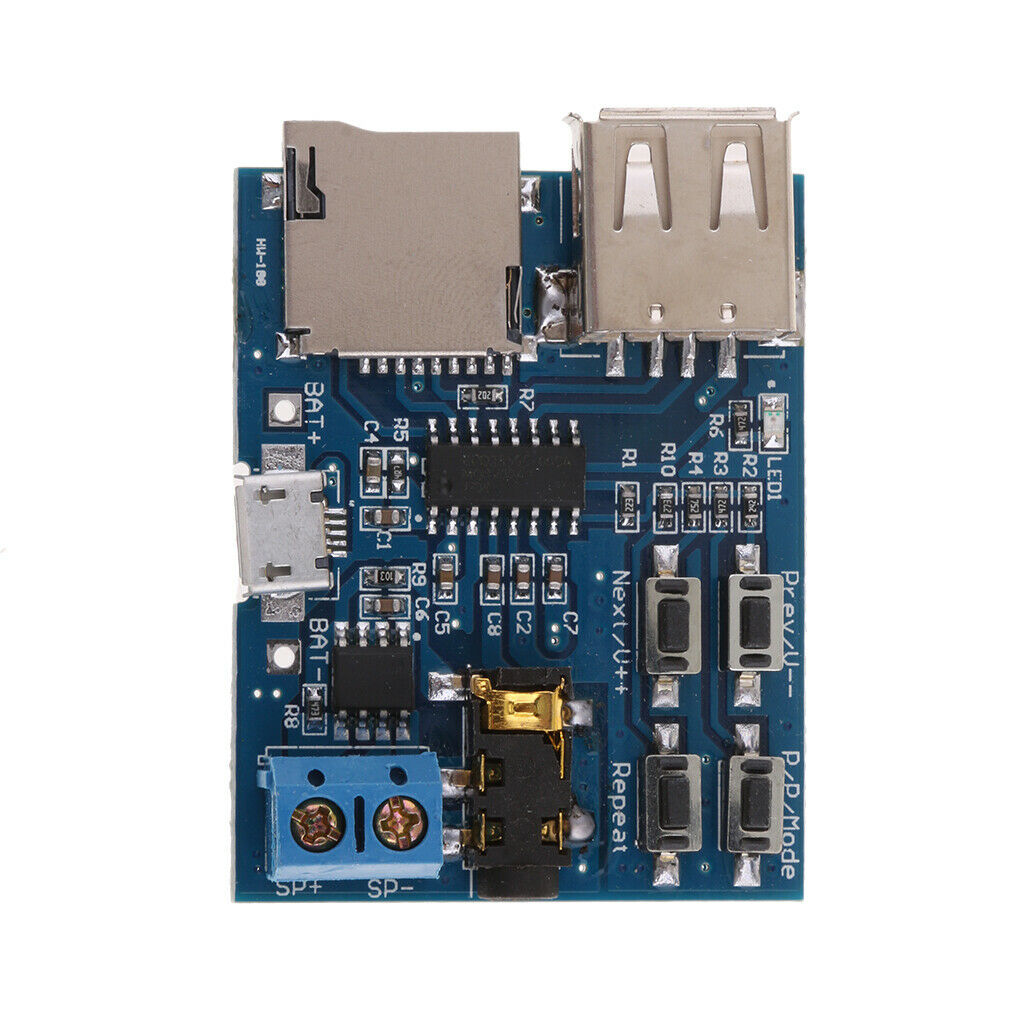 Mp3 Player Audio Module Mp3 Decoder Board Power Amplifier TF Card USB