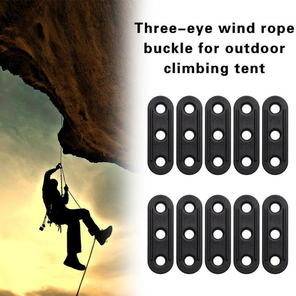 10Pcs Rope Buckle Fastener Plastic Cord Tensioners Rope Tent Buckle Adjuster LIN