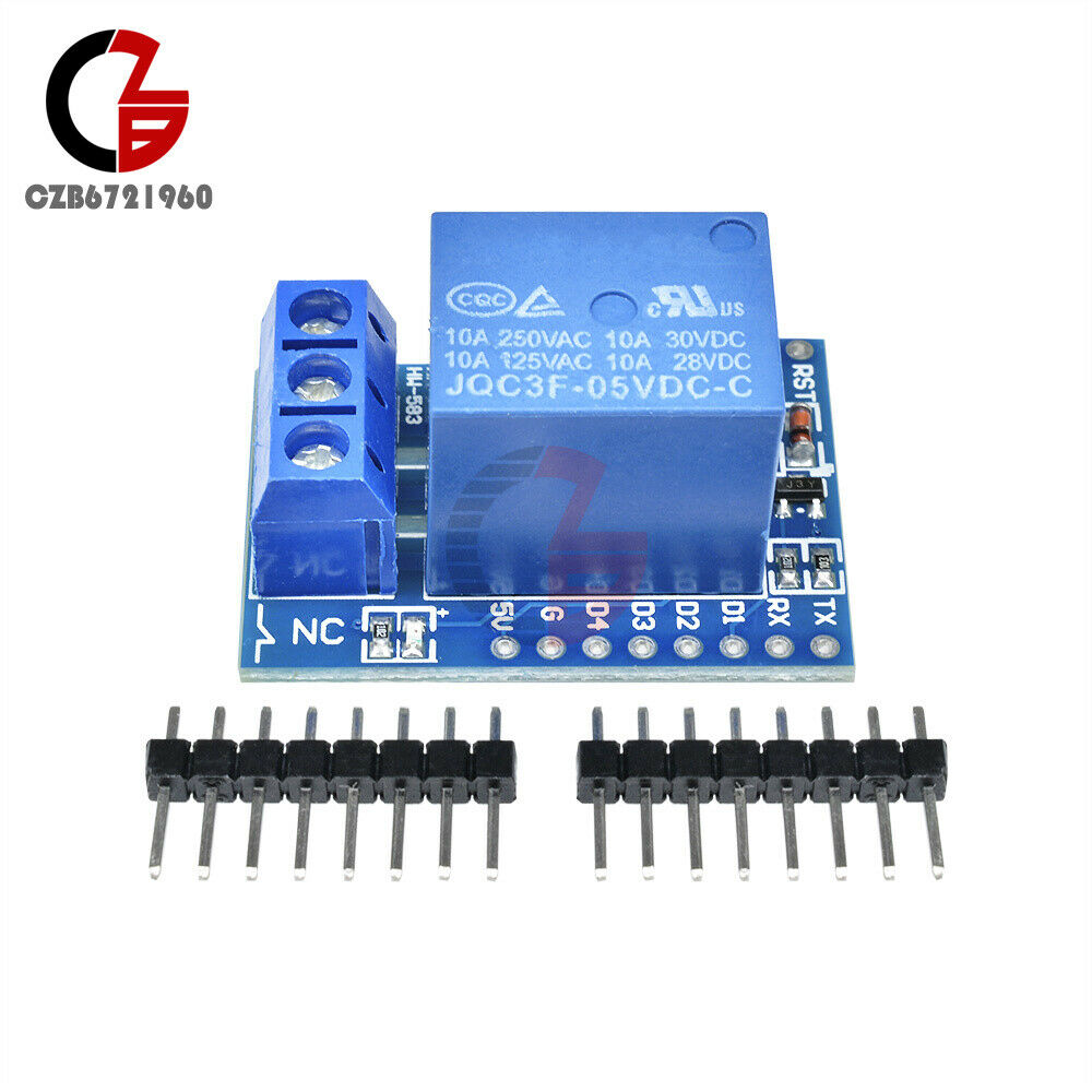 WeMos D1 Mini 5V 1CH Relay Module Shield For Arduino ESP8266 Development Board
