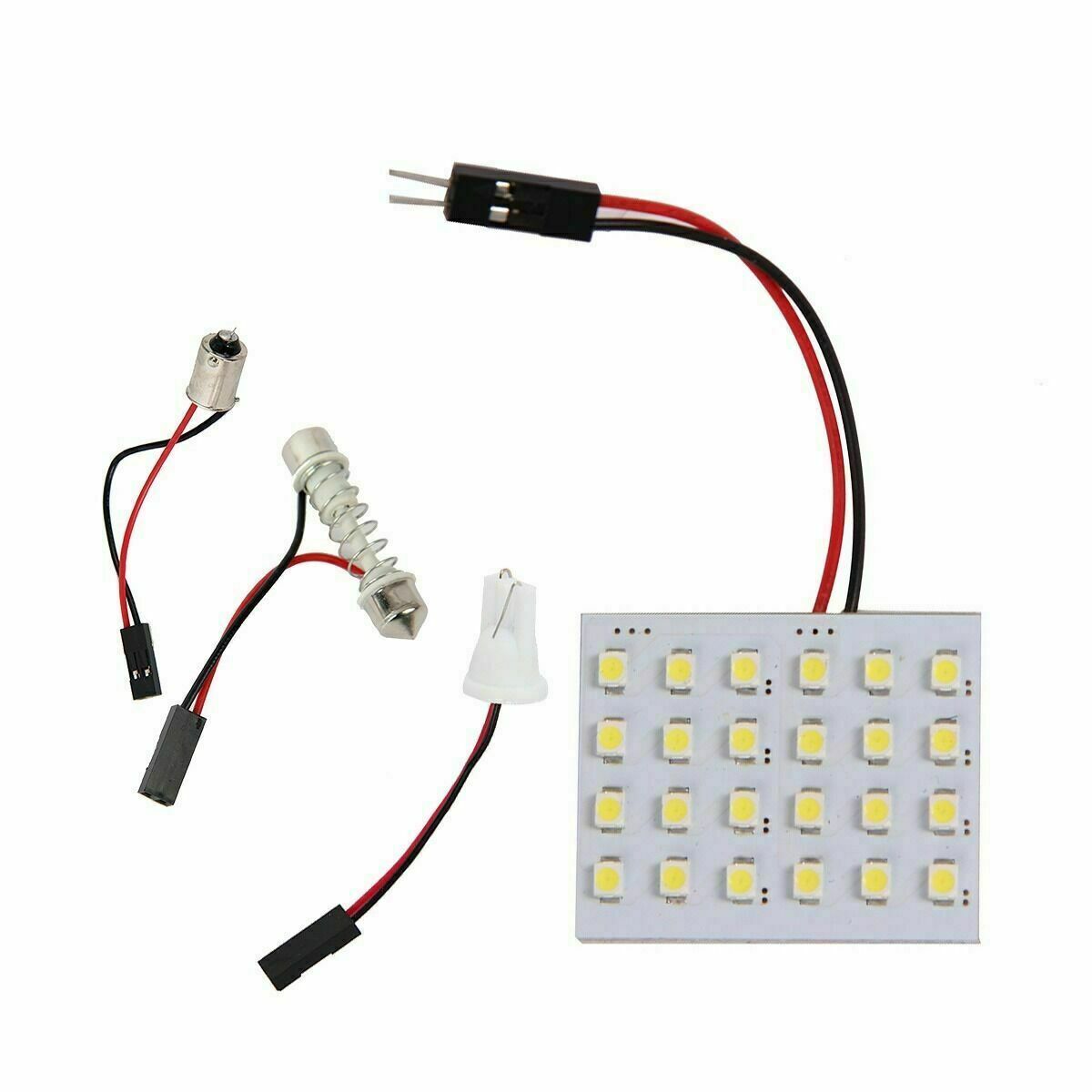 24 SMD COB Panel Lights LED Car Interior 12V Lamp Bulb Dome White Light