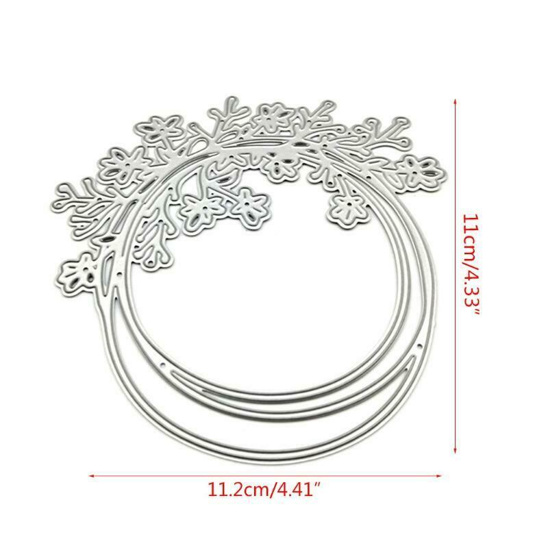 Flower Wreath Clear Stamps Carbon Steel Embossing Mould for Card Making