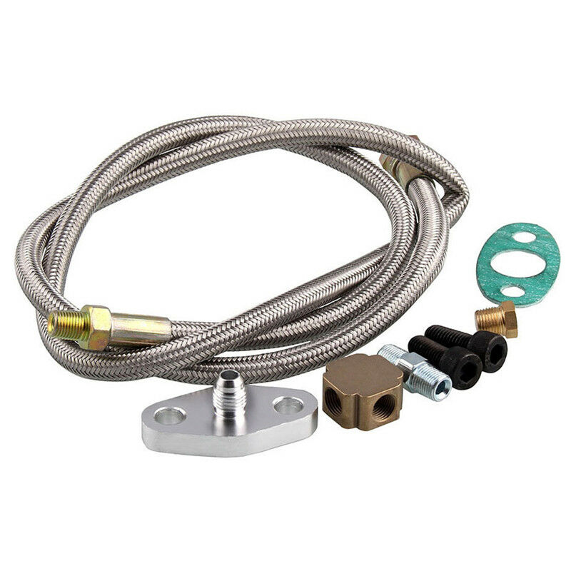 Turbo Oil Inlet Hose Feed Line Fitting Kit 1/8 NPT Adapter For T3 Turbocharger