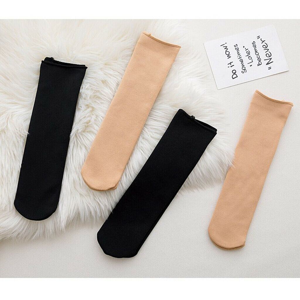 2 Pairs Autumn Winter Thickening Wamer Socks for Women Men Breathable Black