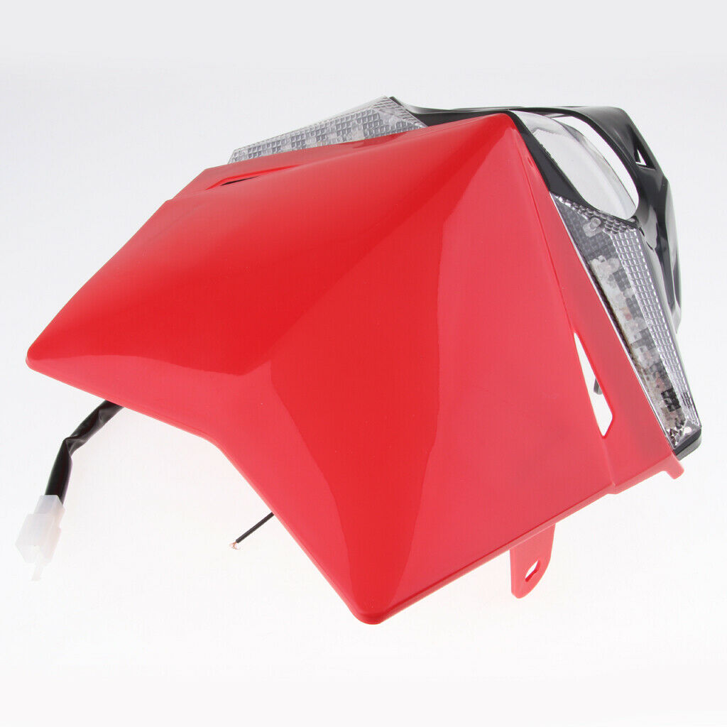 Headlight Fairing MX Dirt Bike Cross-country Dual Sport Lamp For  Red