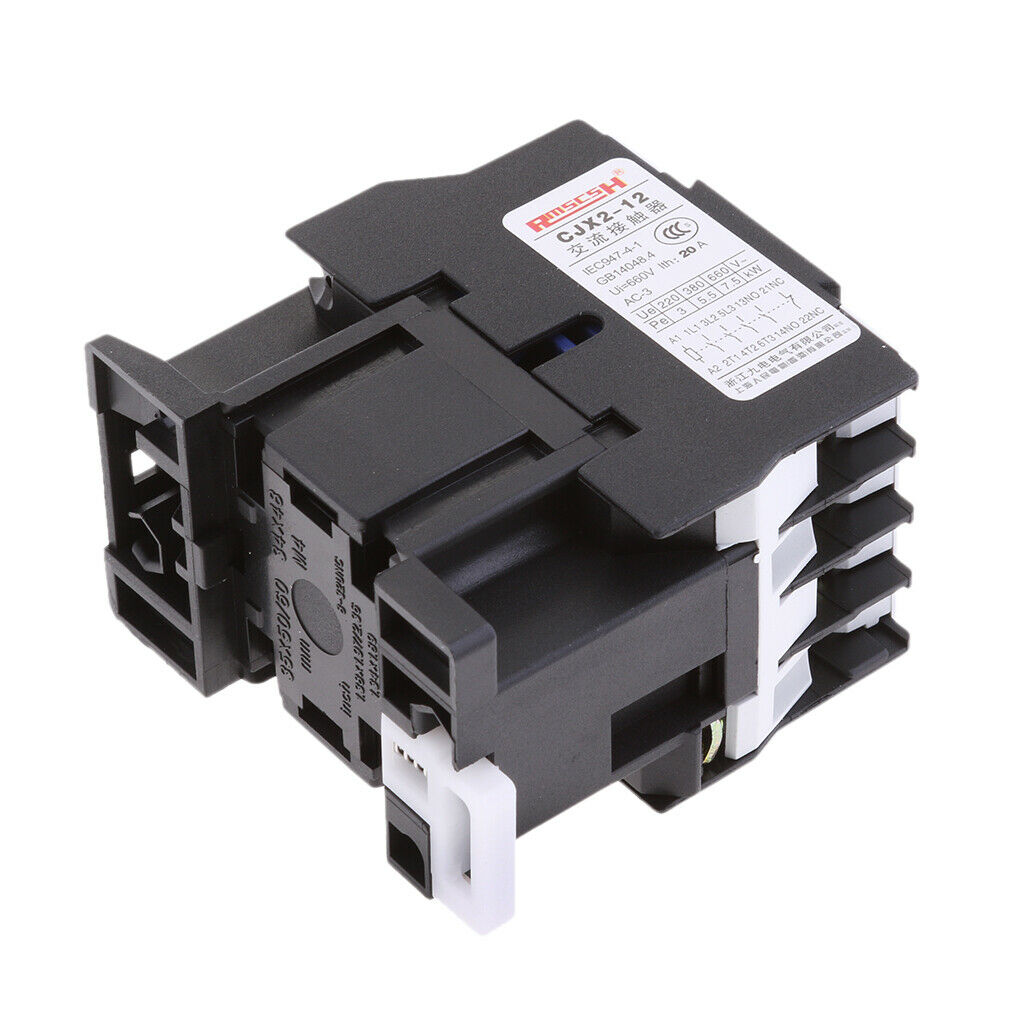 CJX2 1210 220 Volt 12 A 50/60 Hz Coil 3-phase, Three-pole, 1NC Motor Control,
