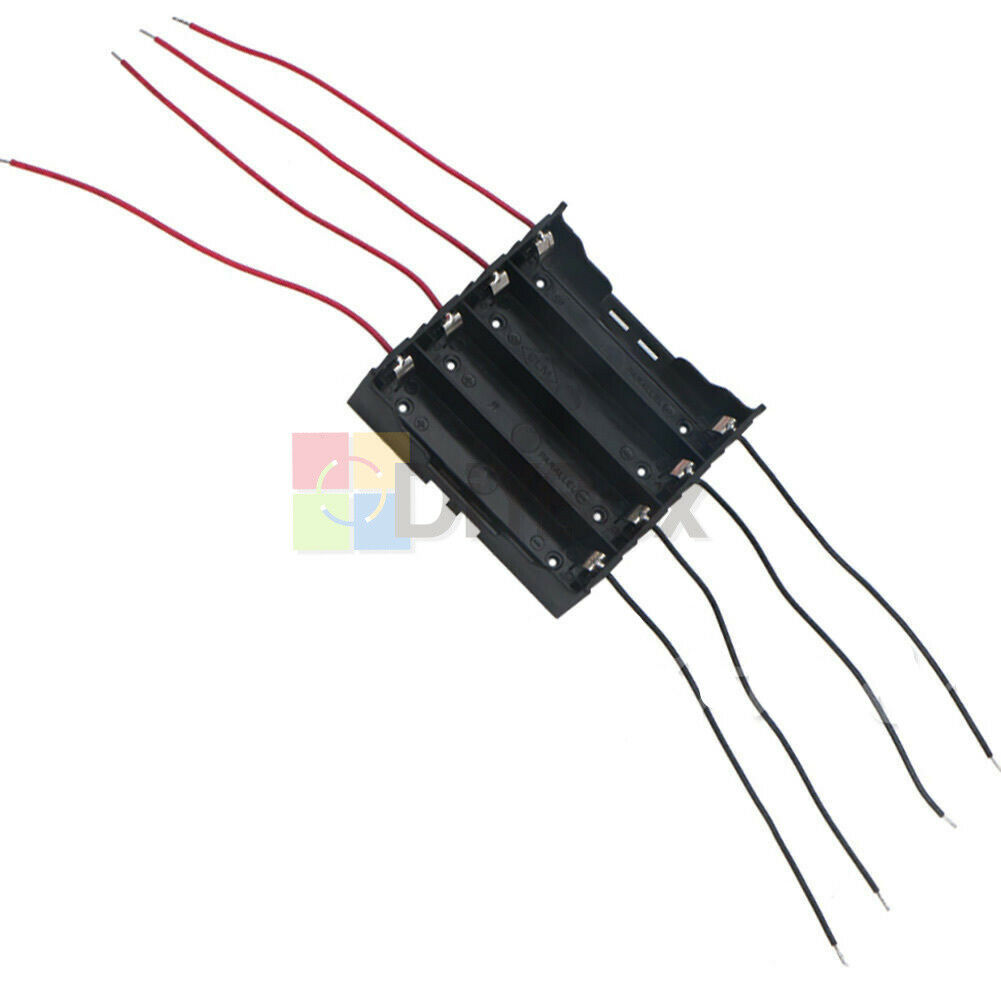 Plastic Battery Holder Storage Box Case For 4x 18650 Rechargeable Battery