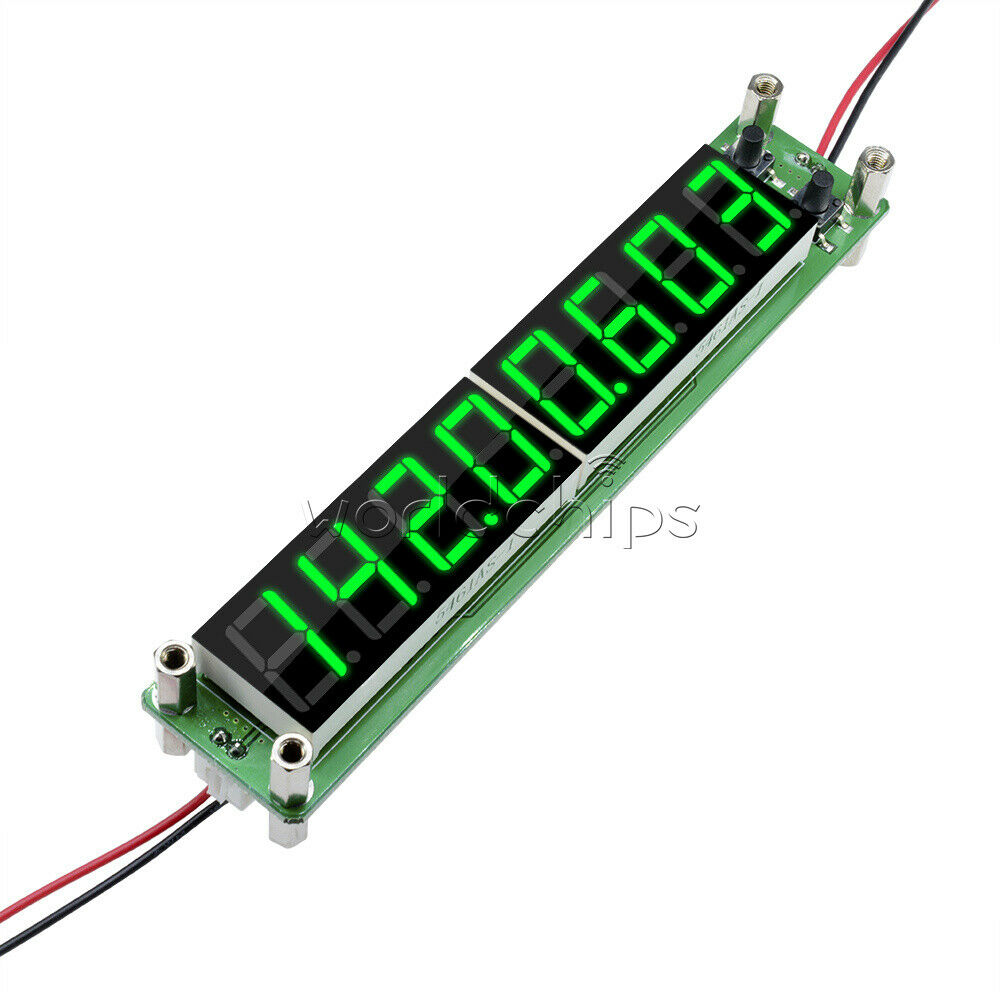 8-Bit Digital Green LED RF Signal Frequency Counter 0.1-60MHz 20MHz~2.4GHz