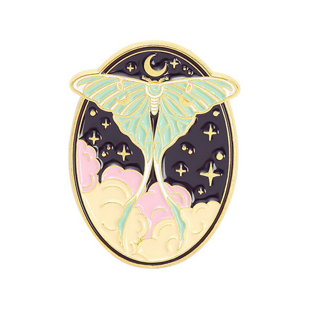 Enamel Pins Clock Fried Egg Sun Brooch Bag Clothes Lapel Pin for Kids 6 Pcs