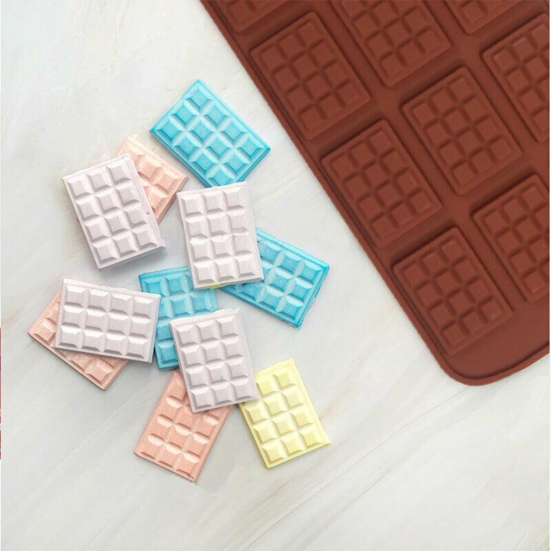12 Cell Cavity Mini Chocolate Bar Candy Professional Silicone Mould Decor.l8