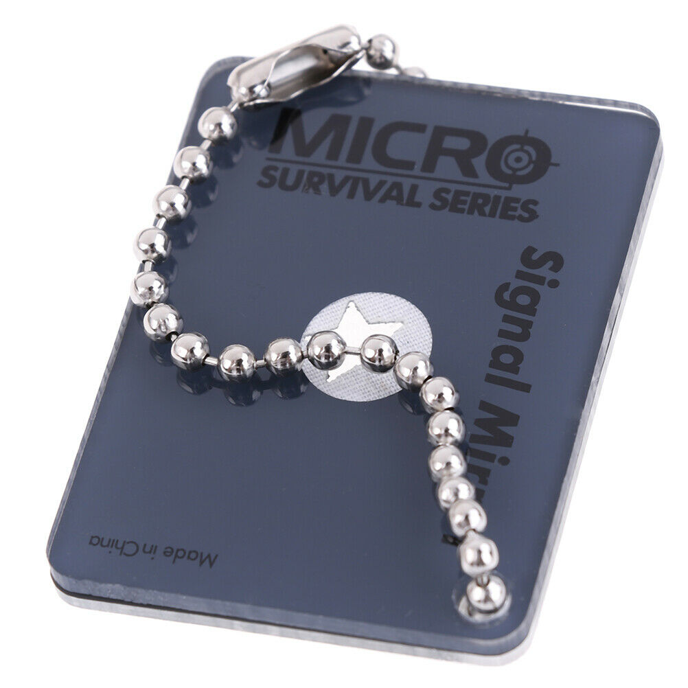 1pc Portable Emergency Floating Signal Mirror Suvival EDC reflective MirrorJ DD