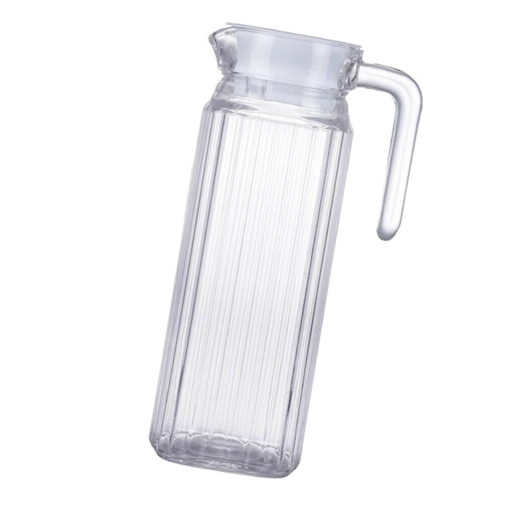 2 Pcs Acrylic Clear Water Pitcher 1.1L Beer Beverage Serving Jars for Bar