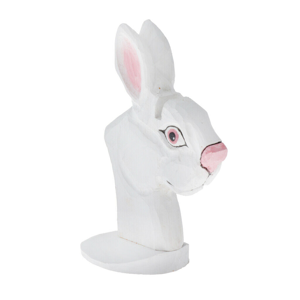2pcs Wood Carving Rabbit Eyeglasses Holder Stand Rack Spectacles Display