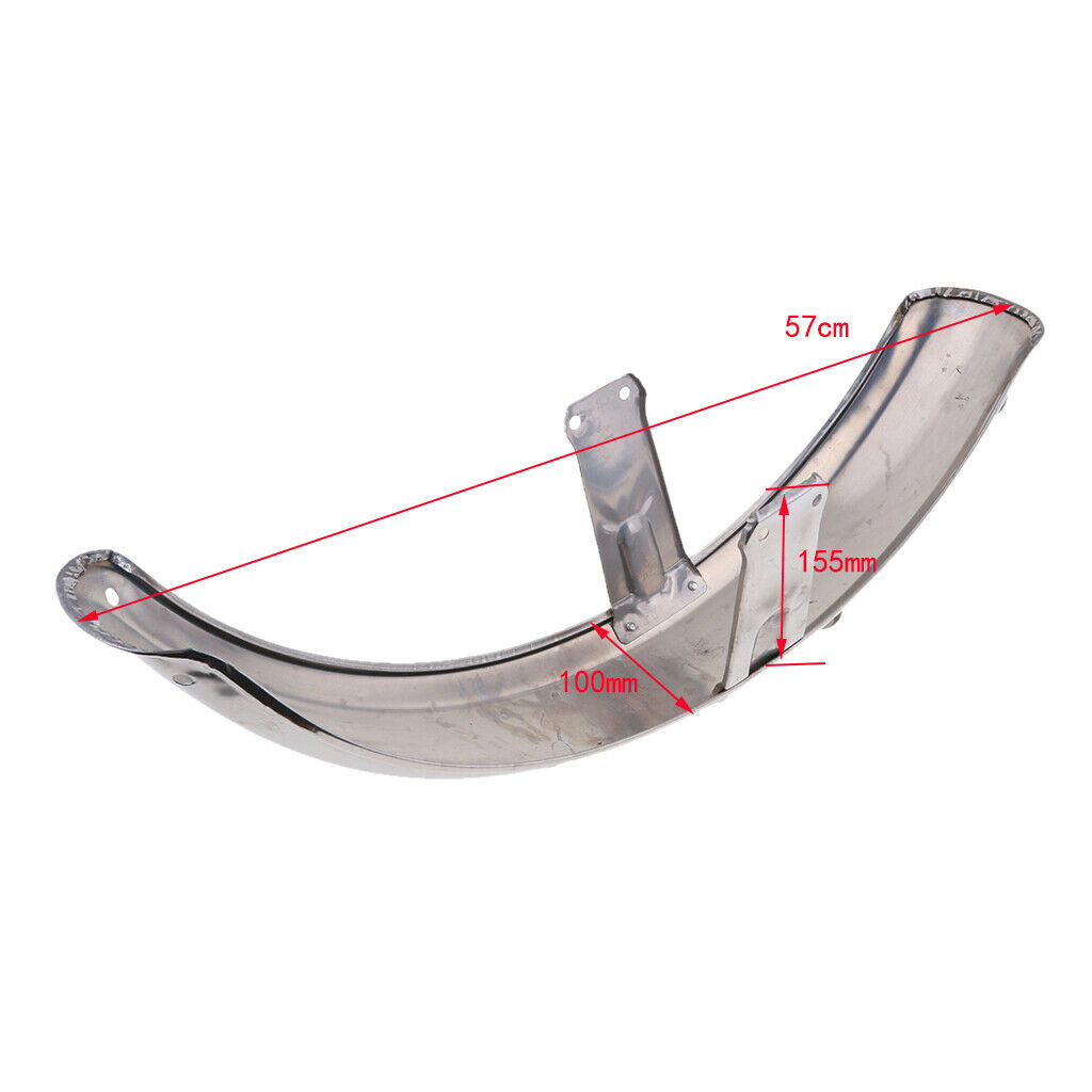 Front  Mudguard Direct Replacement Metal Steel for DY100 Chrome