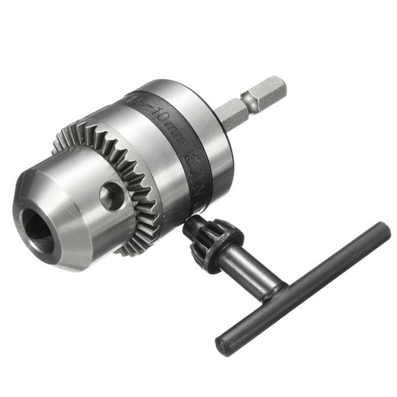Electric Drill Chuck 1.5-10MM Thread 3/8-24UNF 1/4 Square Head Adapter Tool