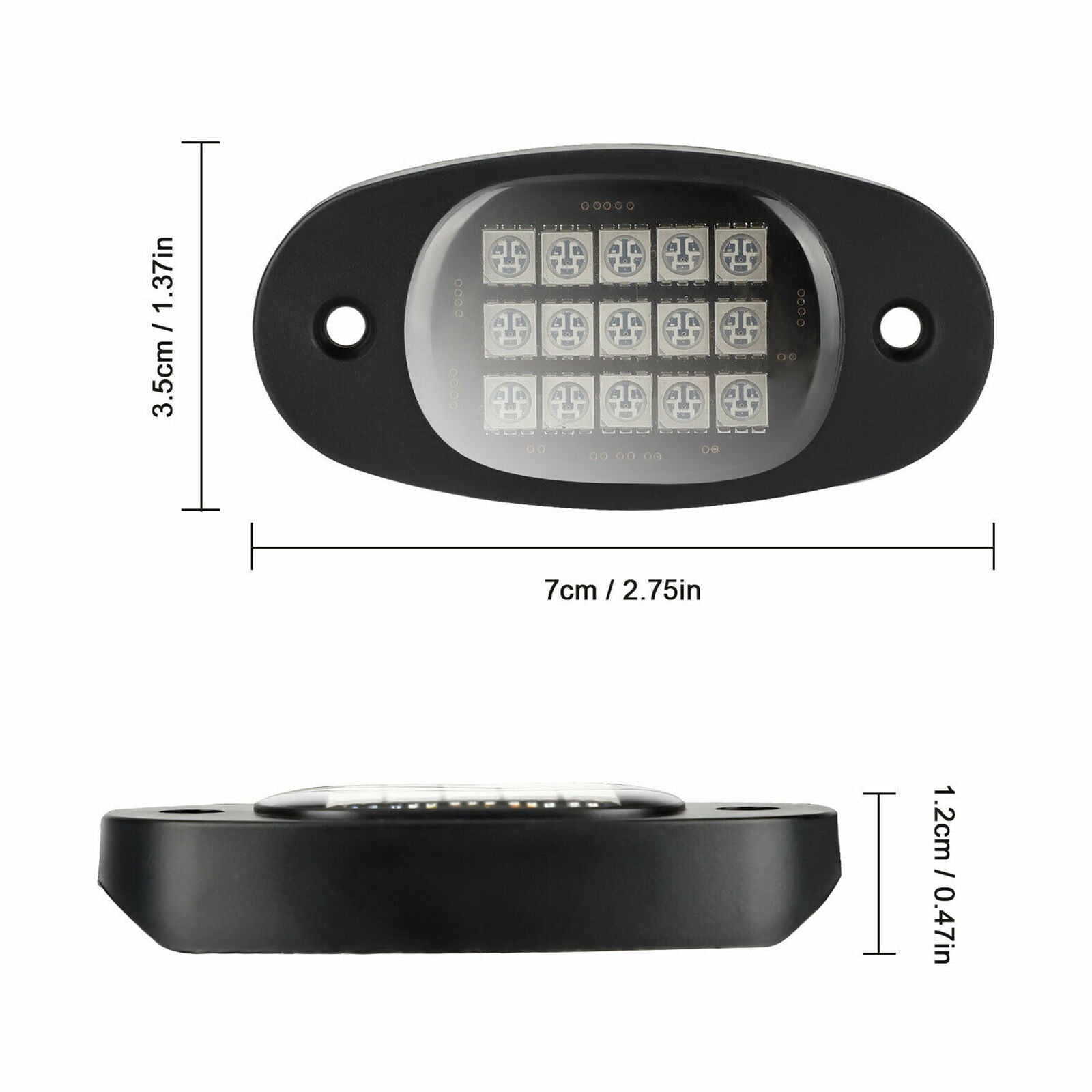 10 Pods RGB LED Rock Lights Offroad Kit Underbody Neon Music Light Bluetooth APP