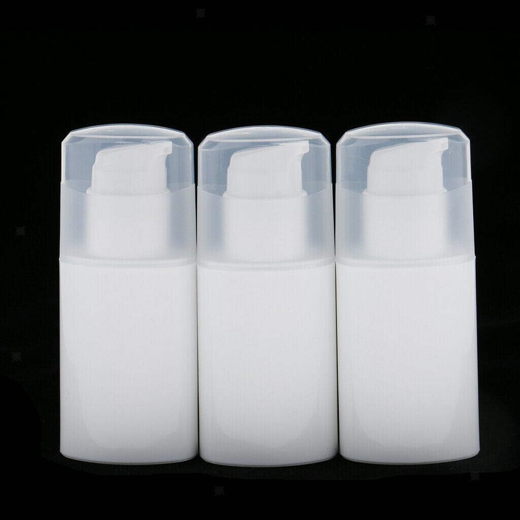 6Pieces Empty Refillable Airless Lotion Pump Cosmetic Bottle with 6 Funnels