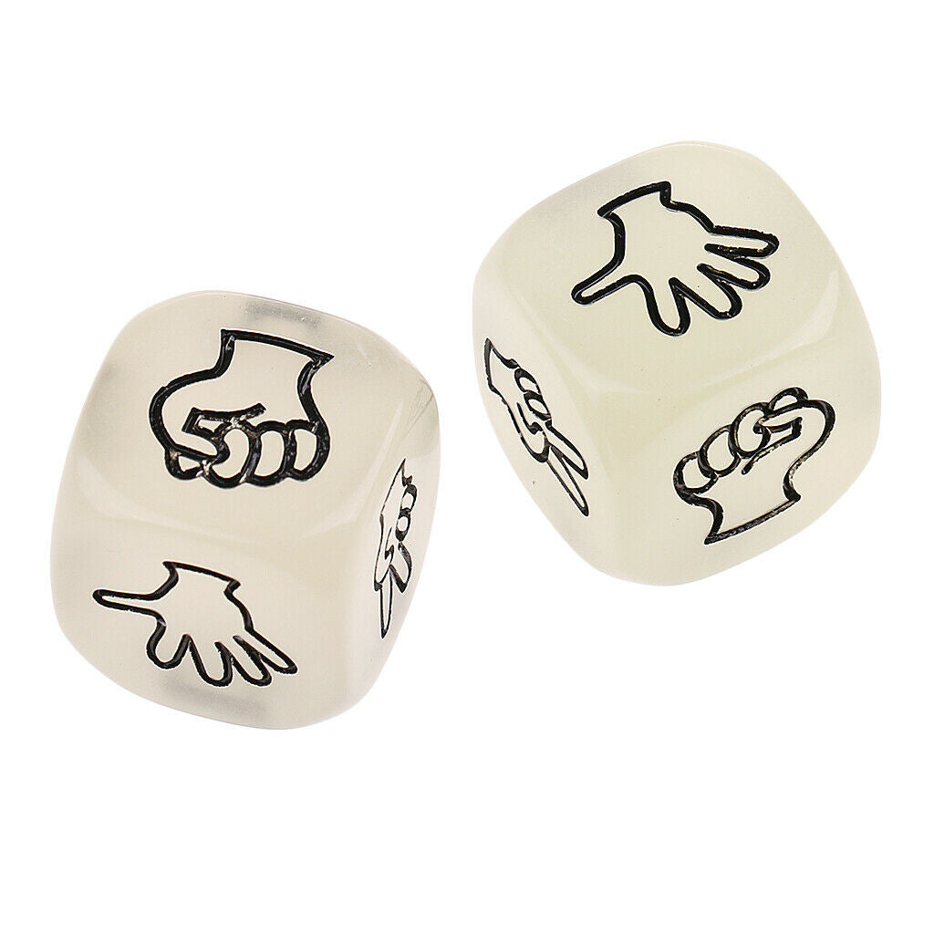 2Pcs Funny Dice Rock-Paper-Scissors for Board Game Dices Set for D&D RPG MTG