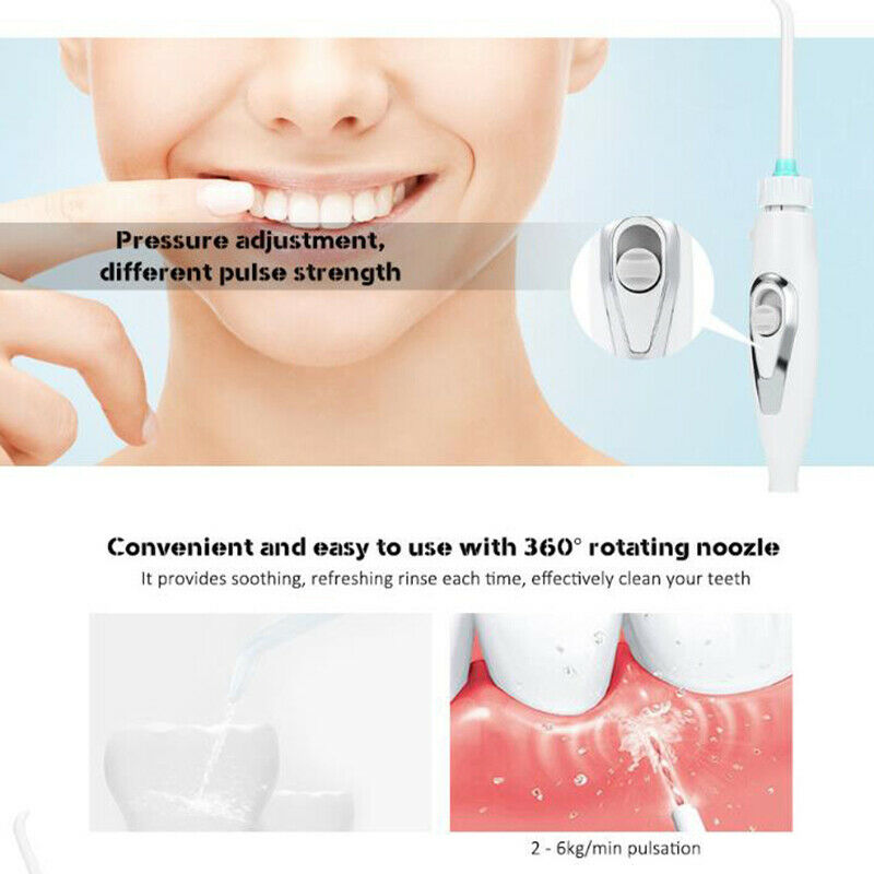 6 Tips Faucet Oral Irrigator Pressure Water Jet Toothbrush Flosser Tooth CleanDD