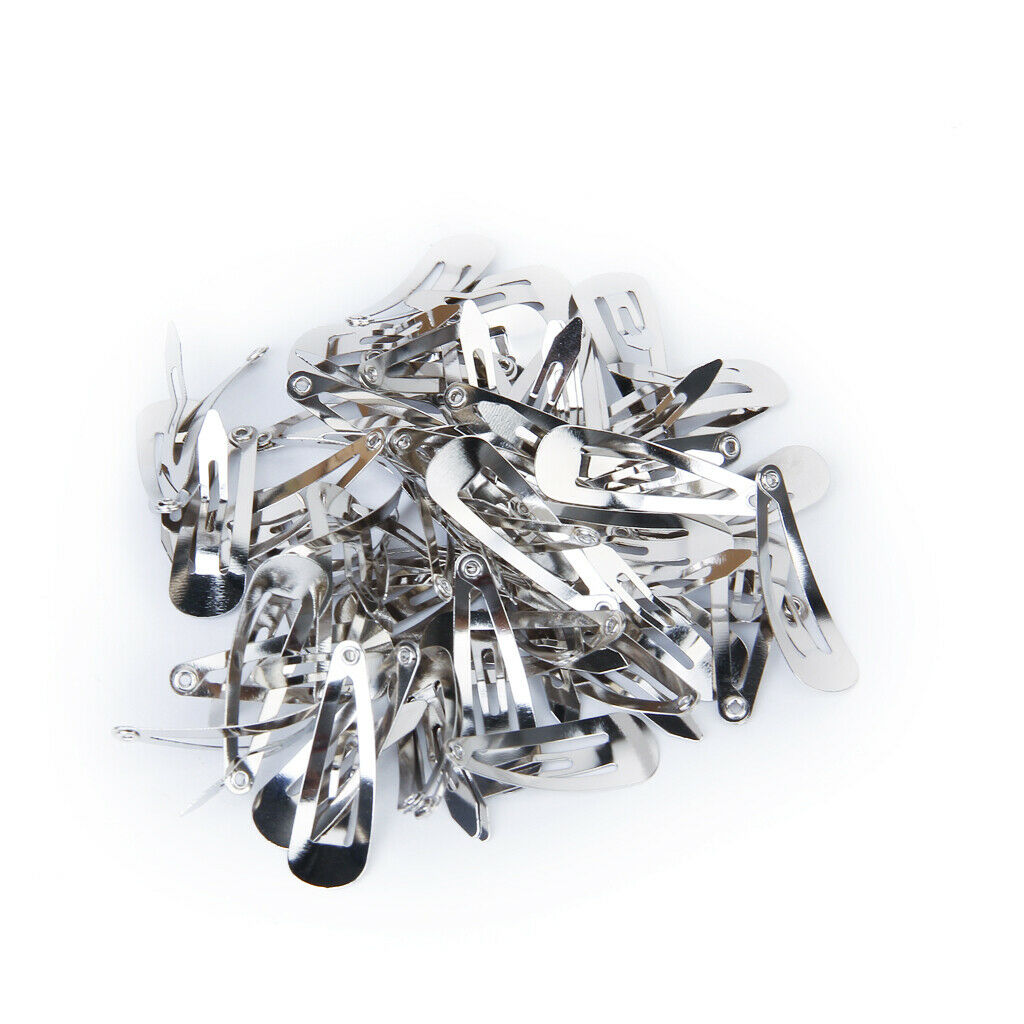 50pcs 50mm Clips Girl Women Hair Bow Prong Craft Headwear + 50pcs Clips 30mm